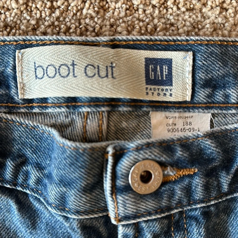 Vintage GAP Factory Bootcut Jeans Sz 14 Long 34L 100% Cotton VG/EUC - Picture 5 of 9
